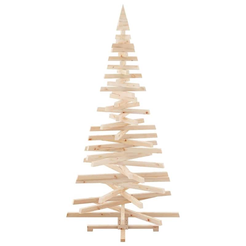 vidaXL Christmas Trees with Stand Natural/Brown Solid pine wood