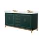 Option Green / Carrara Cultured Marble Top / Satin Bronze