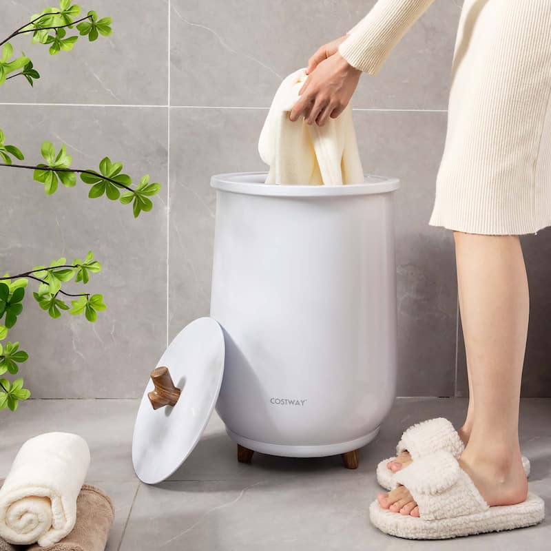 23L Bathroom Towel Warmer Bucket Timer w/ Fragrance Holder & Heating