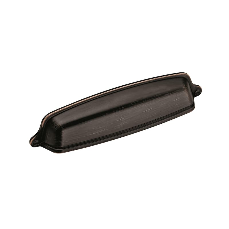 Stature 5-1/16 in (128 mm) Center-to-Center Oil-Rubbed Bronze Cabinet Cup Pull - 10 Pack - 5.0625