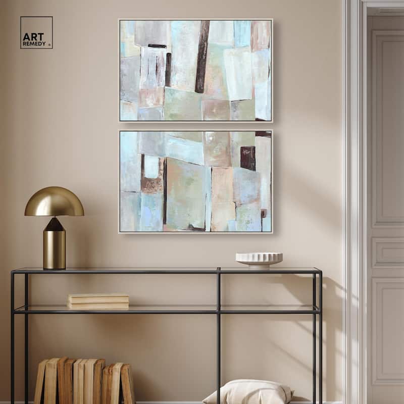 Crossed Lines Canvas Set of 2 by Art Remedy