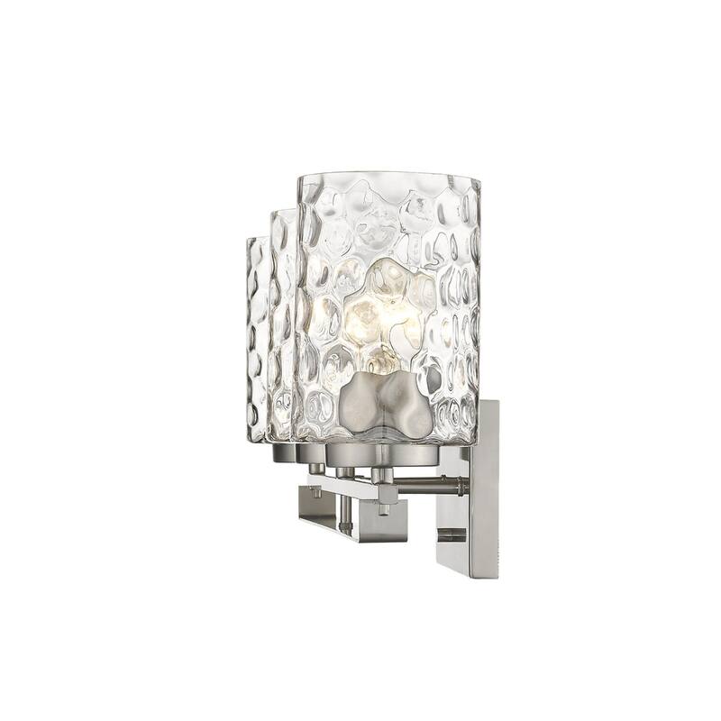 120 Voltage Transitional Flush Mount Vanity Light with Clear Glass Shade and Dimmable Hardwired Fixture