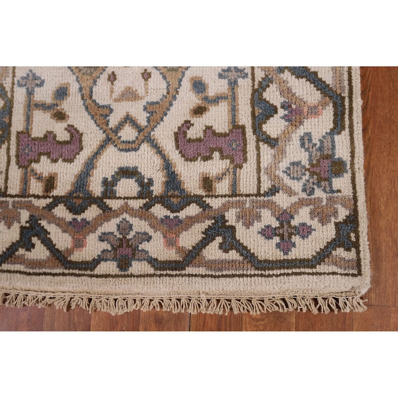 Oushak Oriental Runner Rug Hand-Knotted Wool Carpet - 2'7" x 7'8"