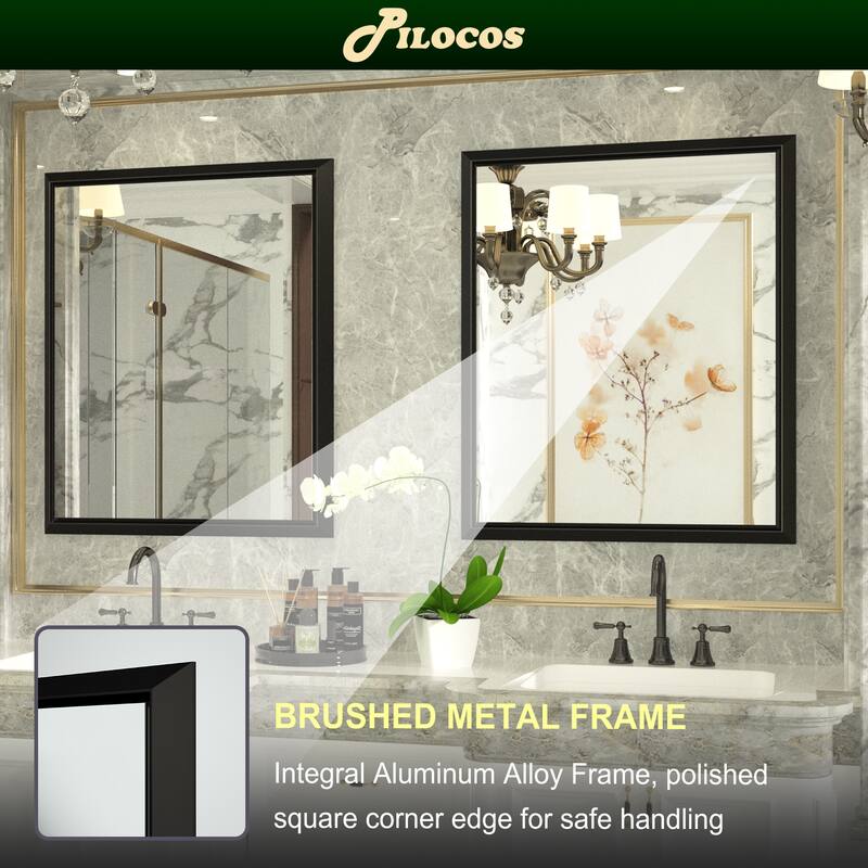 Bathroom Mirrors Wall Mounted Rectangle Vanity Cosmetic Makeup Mirror
