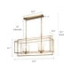 preview thumbnail 7 of 13, Dilley Modern 8-Light Gold Chandelier Island Lights for Dining Room - 31.9" L x 10.4" W x 16.7" H