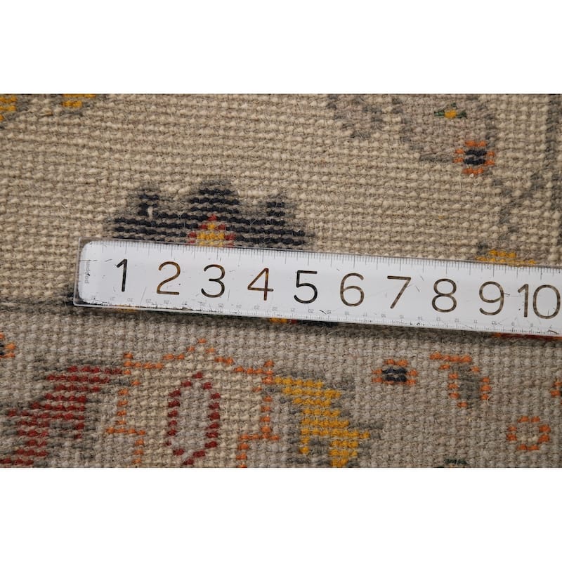Floral Oushak Indian Foyer Rug Handmade Wool Carpet - 2'7"x 5'1"