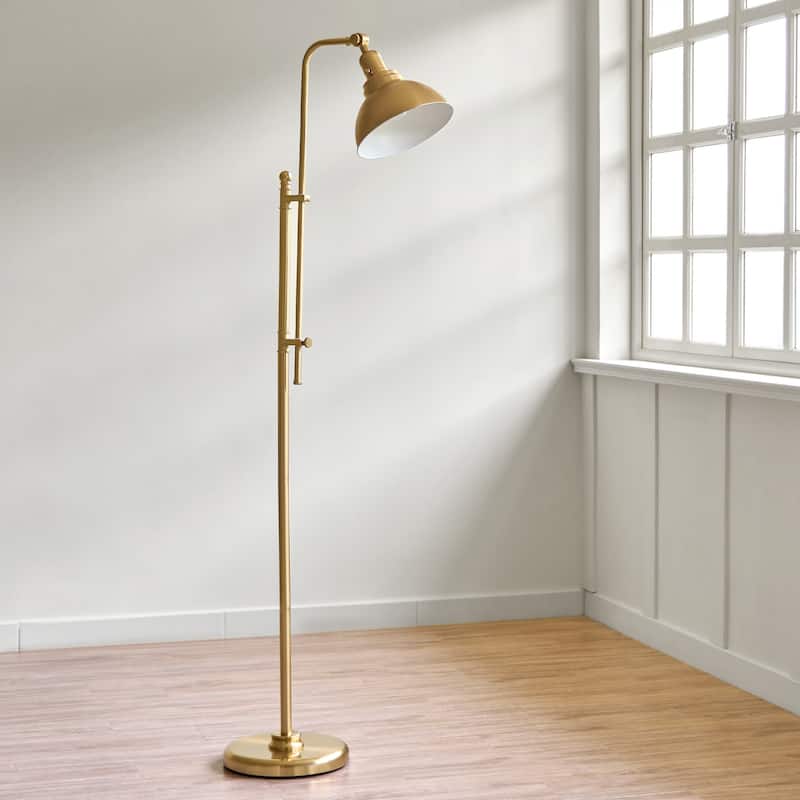 CO-Z 65" Rustic Pharmacy Task Floor Lamp with Adjustable Metal Shade - 65-inch - Satin Gold