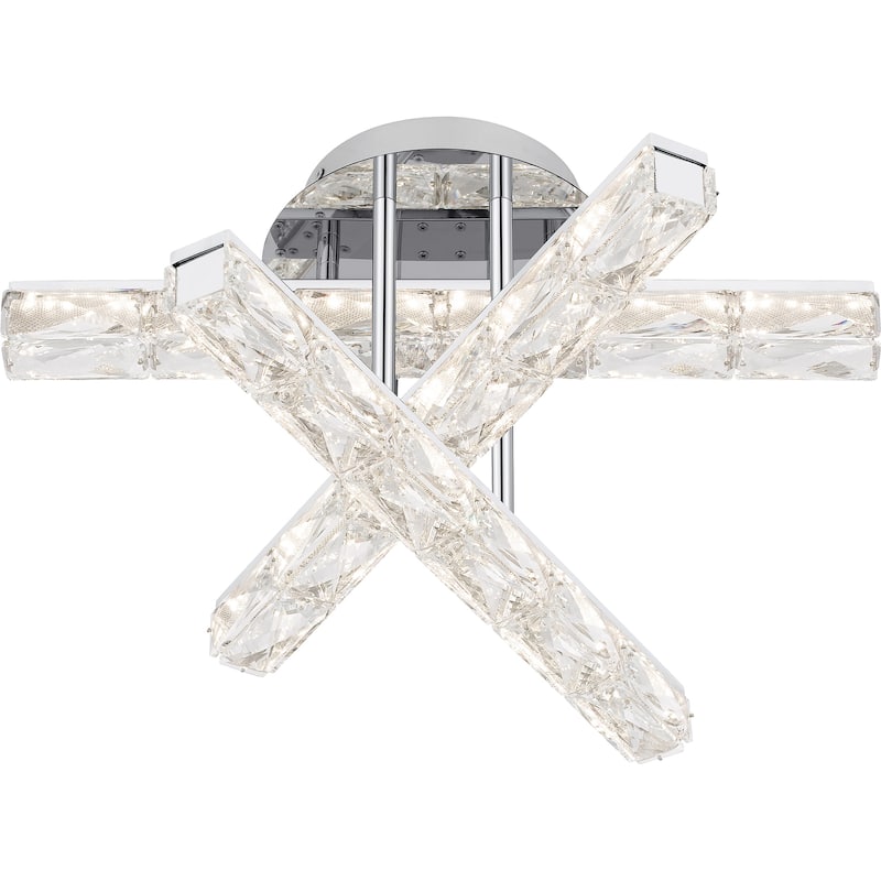Comet Integrated LED Polished Chrome Semi-Flush Mount