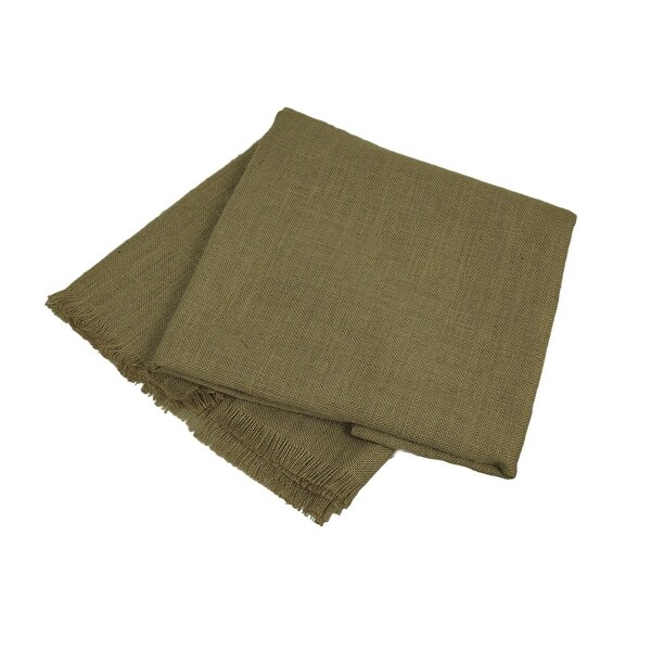 Katie Brown Square Natural Jute Tablecloth w/Fringe Edge 60 X 60 inch ...