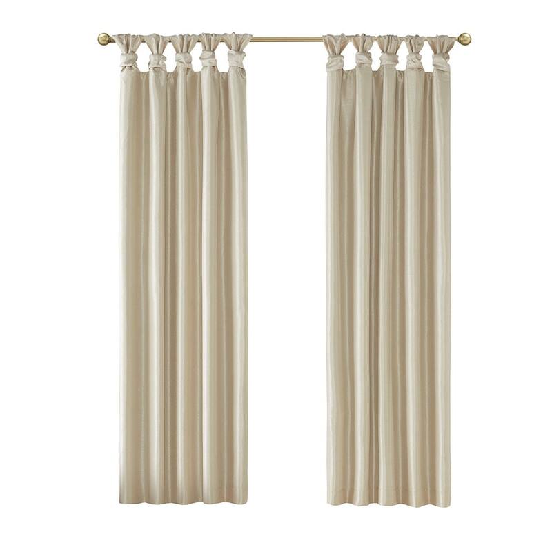 Twist Tab Total Blackout Window Curtain Panel Champagne 50x84" Blackout