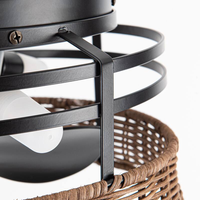 13" 3-Light 3-Blade Rustic Farmhouse Ceiling Fan with Light