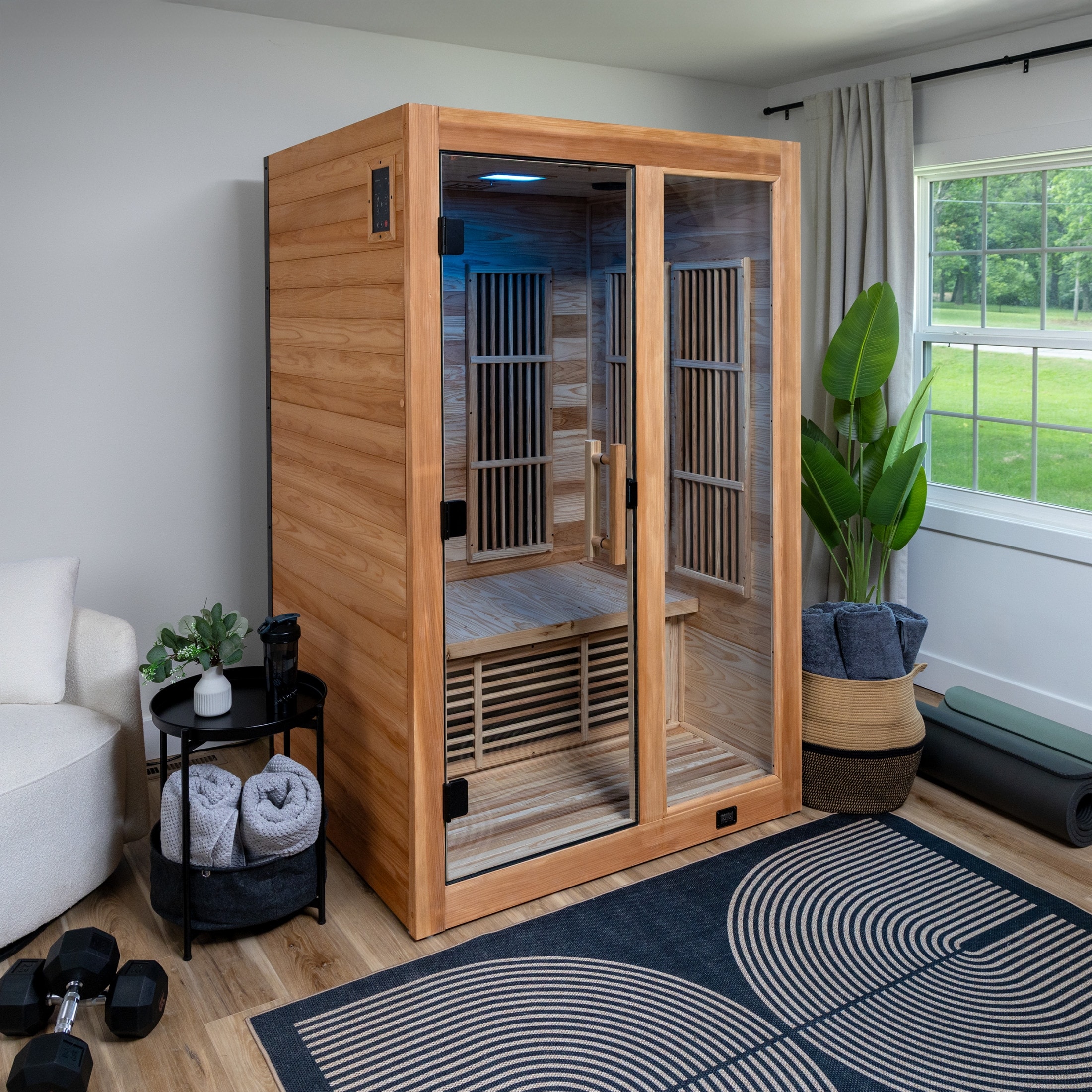 Backyard Discovery Rylan 2-Person Infrared Sauna, Red Light Therapy