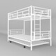 preview thumbnail 46 of 71, Twin over Twin Elegance Clean-Lined Bunk Bed, Heavy Duty Metal Structure Bunk Bed Frame Steel Slat Support(No Box Spring Needed)