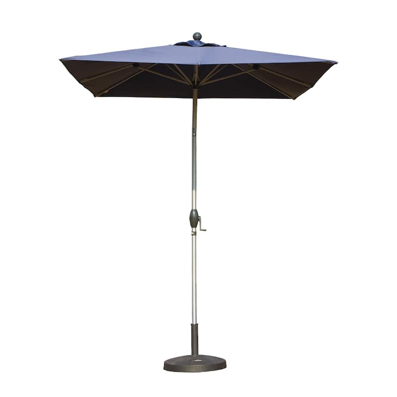 Rectangle Patio Umbrella with Crank Lift and Tilt Function