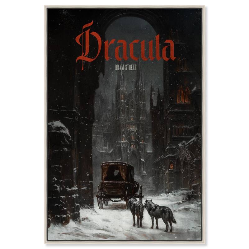 Dracula Gothic Cover Canvas by Art Remedy - Silver - 20" x 30"