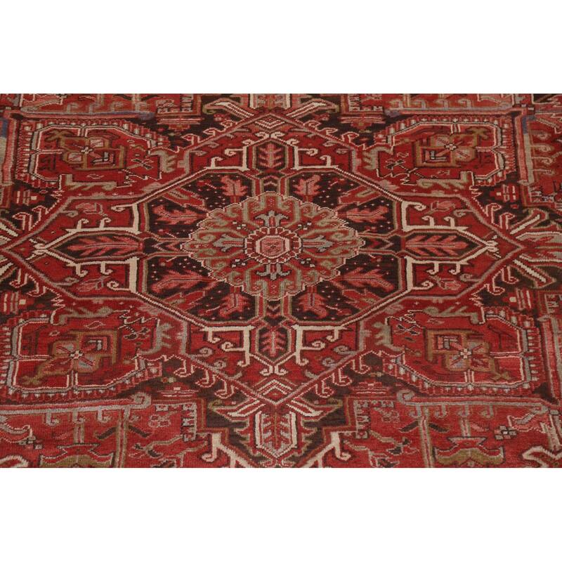 Vegetable Dye Heriz Persian Living Room Area Rug Wool Hand-knotted - 9'6" x 12'10"