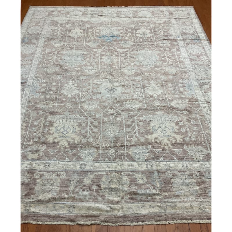 HERAT ORIENTAL Handmade Vegetable Dyed Oushak Wool Rug - 8'2" x 10'