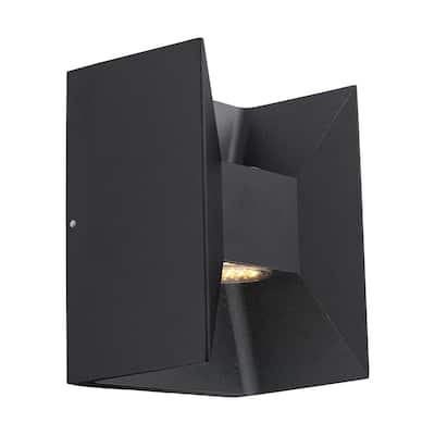 Eglo Morino 2-light LED Outdoor Wall Light with Matte Black Finish