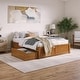 preview thumbnail 104 of 116, Concord Platform Bed with Footboard and Storage Drawers Light Toffee - Queen