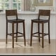 preview thumbnail 1 of 34, Linon Dahlia Armless Barstool Set of 2 Walnut