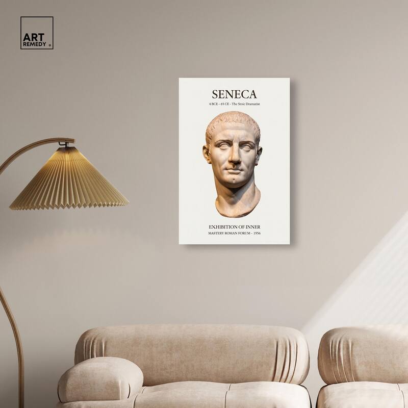 Bust of Seneca Canvas by Art Remedy, Gallery Wrapped