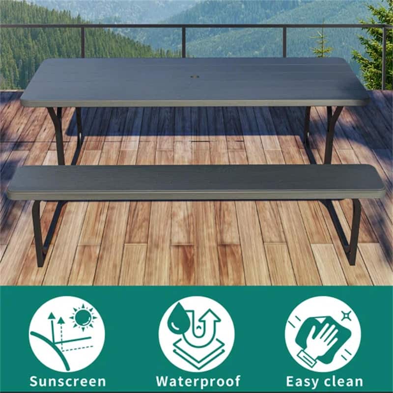 6 - Person 72'' Long Picnic Table - N/A
