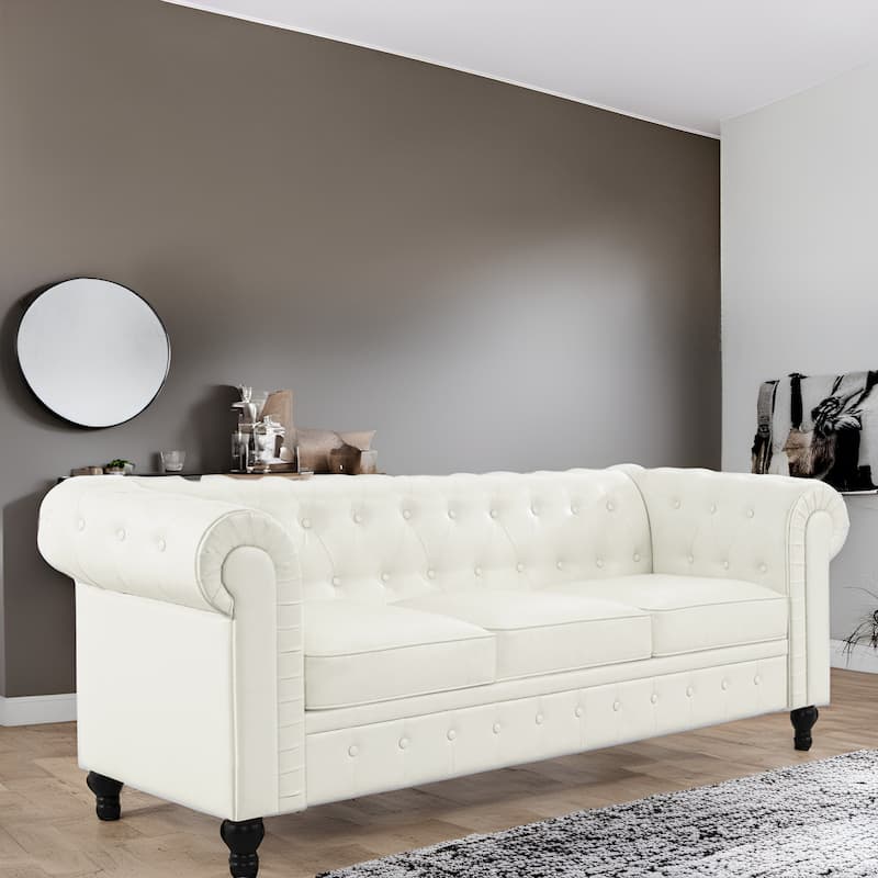 Elegance Chesterfield Sofa, Luxurious Comfort for Cozy Living Rooms, Mid-Century Modern couch, Elegance, 3-Seater Sofa