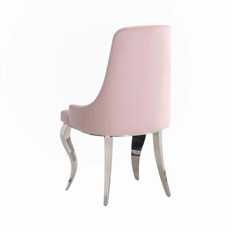 Set of 2 Velvet Upholstered Side Chairs,only chairs