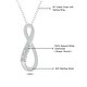 preview thumbnail 5 of 3, Cali Trove Diamond Accent Infinity Pendant In Sterling Silver