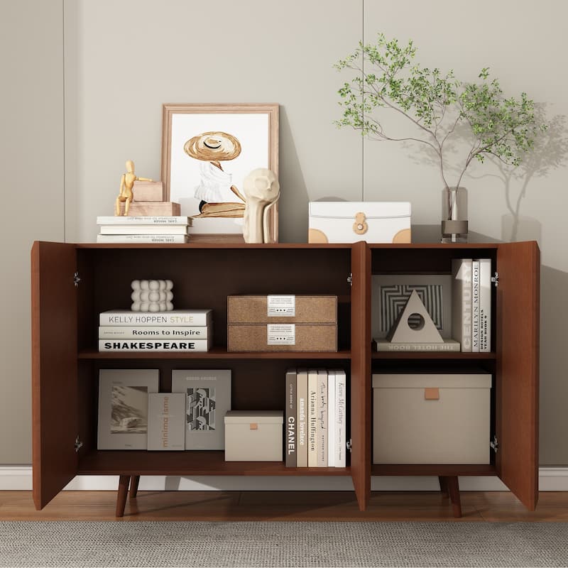 Farmhouse Accent Buffet Sideboard Cabinet with Adjustable Shelves