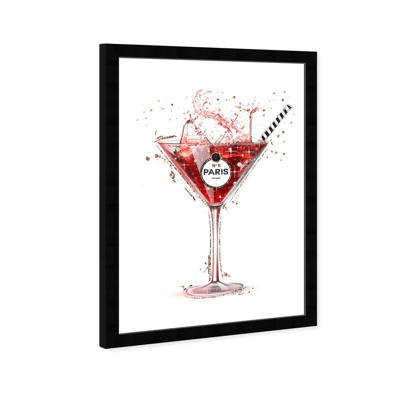 Wynwood Studio Prints Drinks and Spirits A Parisian Toast White and Glam Wall Art Canvas Print