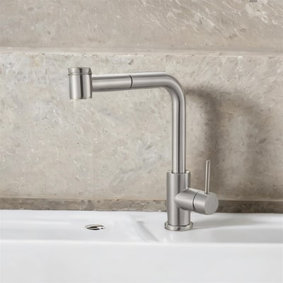 Pull-Down Kitchen Faucet with Sprayer - Mini Bar Prep Sink Faucet