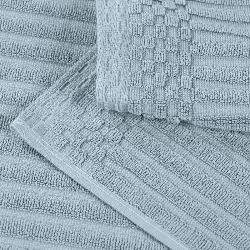 Superior Soho Ribbed Cotton Bath Towel Set of 2