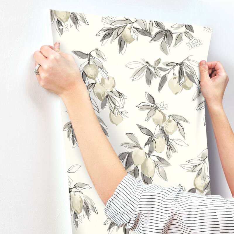 Chesapeake Lemonade Grey Citrus Wallpaper