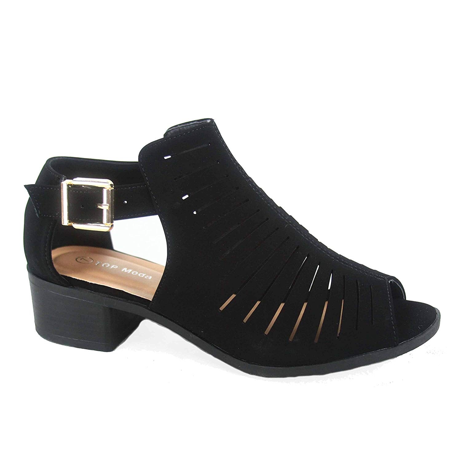 low chunky heel sandals