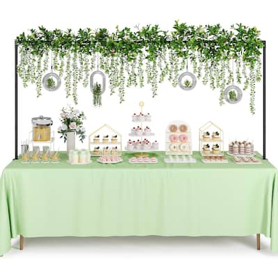 Walensee Over The Table Rod Stand with Clamps Adjustable 28"-43.5" Tall Table Arch Hanging for Wedding Party Decorations