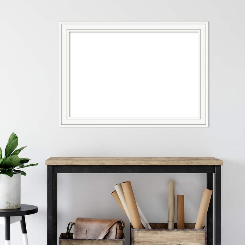Amanti Art Craftsman White Framed Dry Erase Magnetic Board