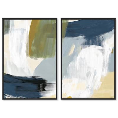 Textured Greens II Canvas Set of 2 by Art Remedy