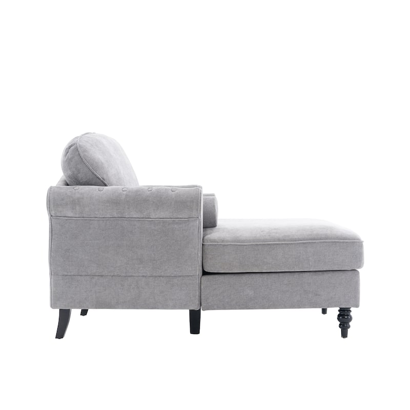 Oversized Chaise Lounge Chenille Chair Indoor Single Sofa with Wide Seat Design Suitable for Living Room Bedroom