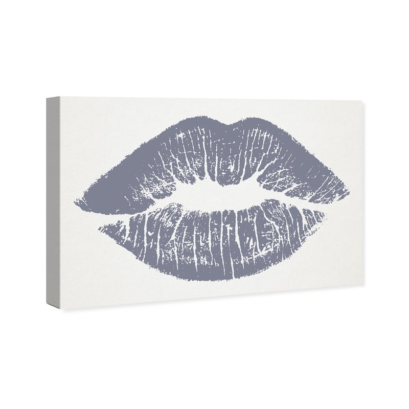 Wynwood Studio Fashion and Glam Solid Kiss Purple Haze White and Glam Wall Art Canvas Print