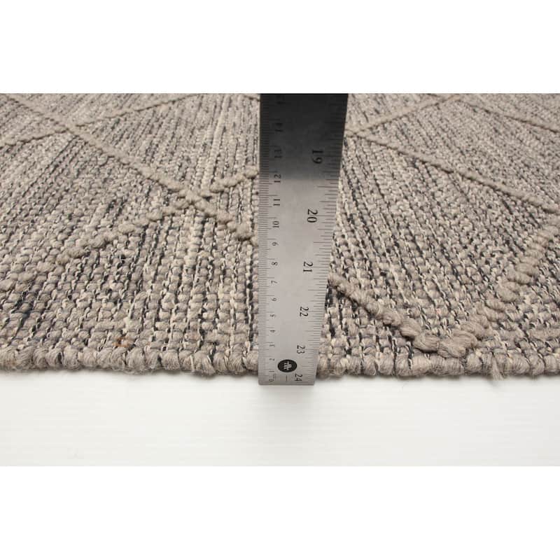 ECARPETGALLERY Braid weave Sienna Brown Wool Rug - 5'10 x 8'10