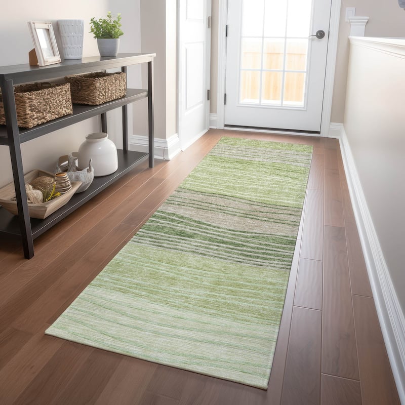 Premium Washable Super Soft Modern Ombre Mayfield Rug - Aloe - 2' 3" x 7' 6" - Runner