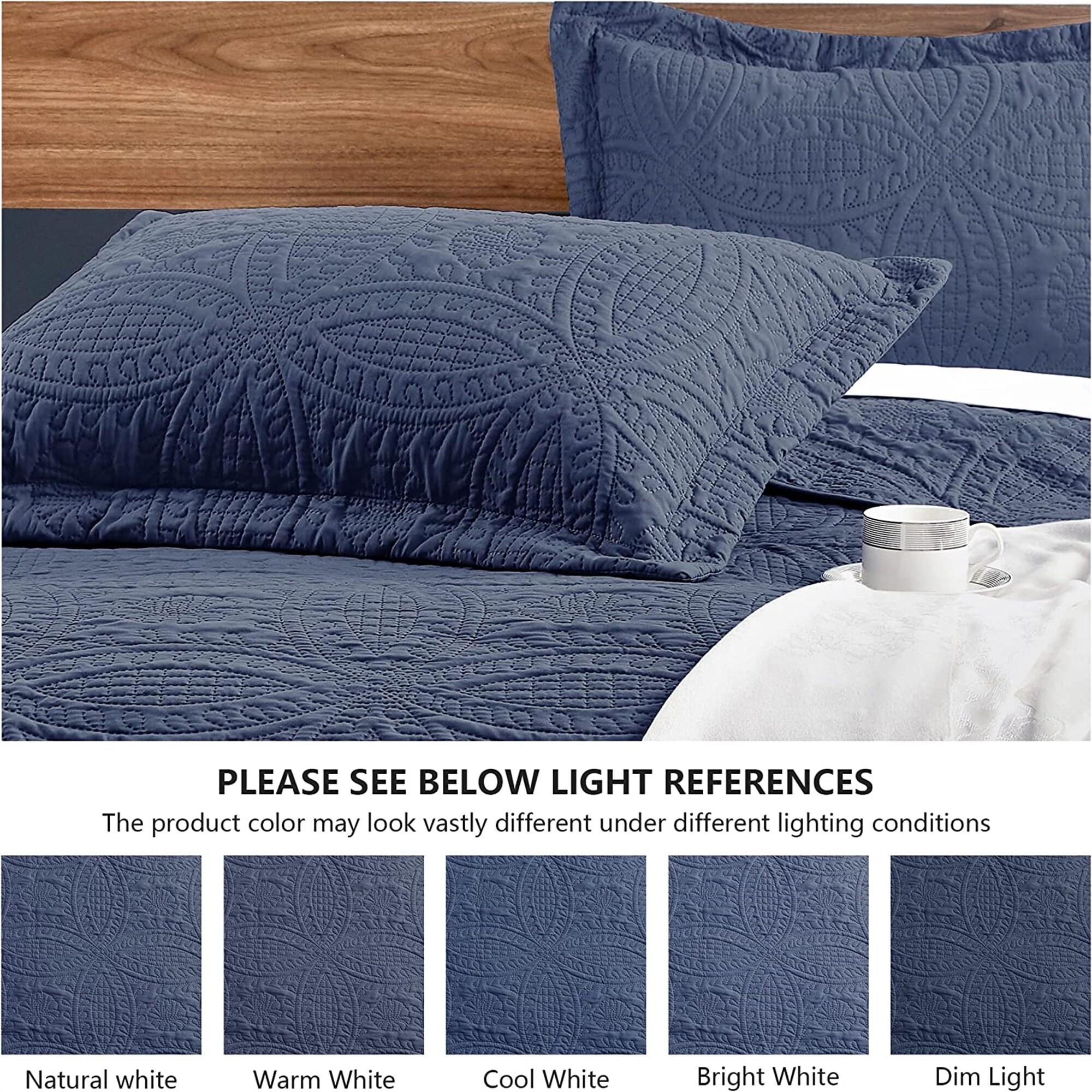Navy blue king sales size quilt