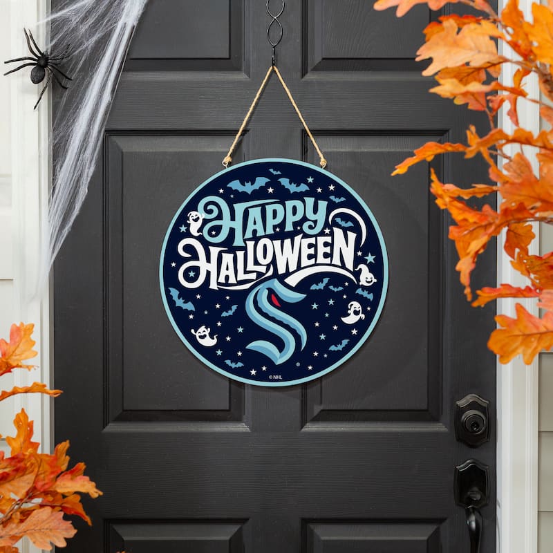 Seattle Kraken 18" x 18" Halloween Door Décor Wall Sign