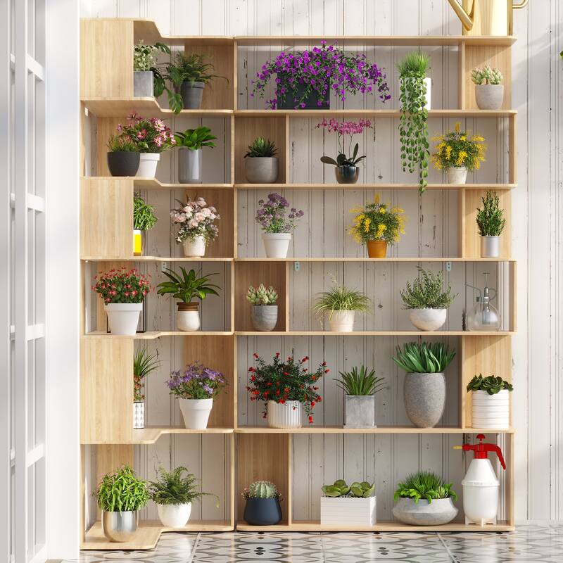 Buffet Display Cabinet Bookshelf Bookcase 81.9 Inches Tall Bookshelf