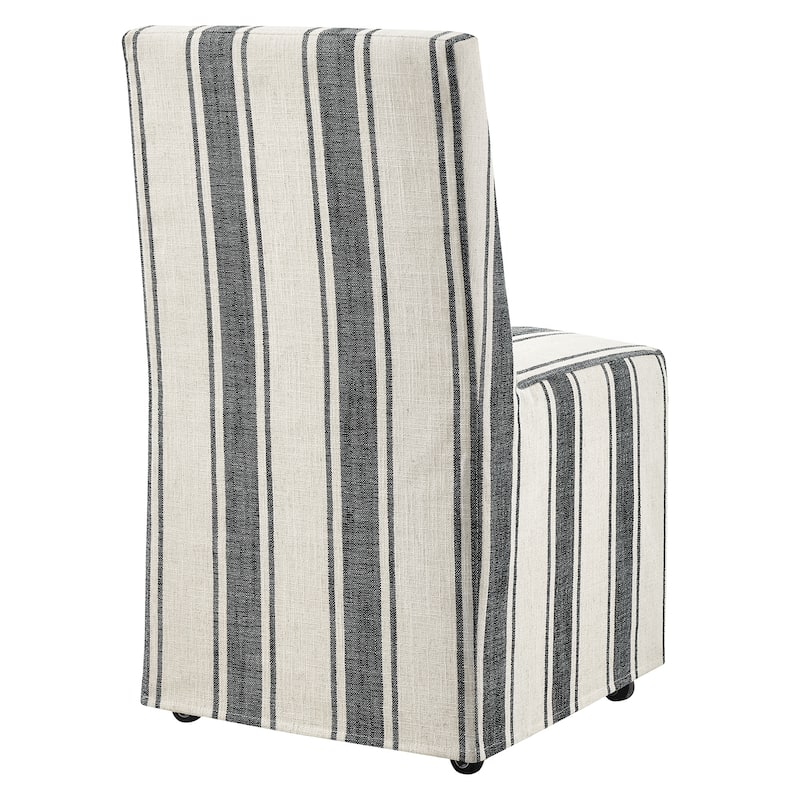 Tessera Striped Slipcovered Dining Side Chair