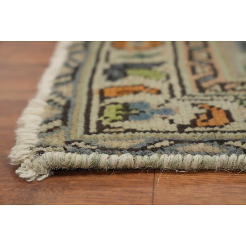 Hand Knotted Oriental 100% Wool Carpet Traditional Floral Brown Tabriz Area Rug - 13' 0'' X 10' 0''