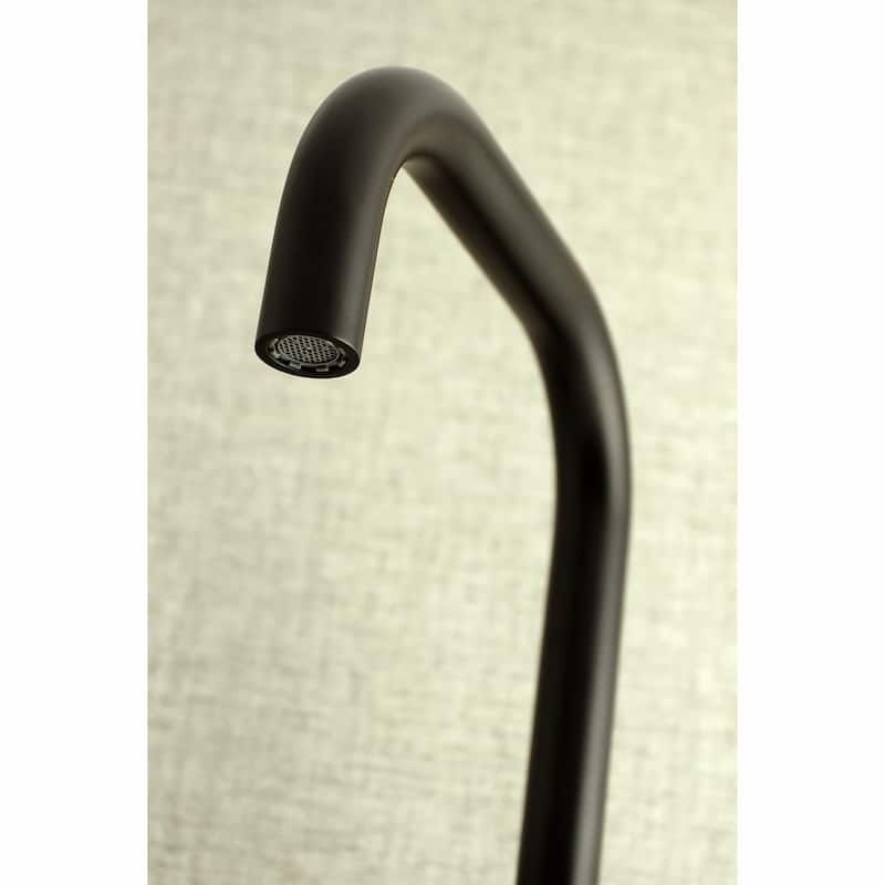 Concord 8-Inch Adjustable Center Wall Mount Kitchen Faucet in Matte Black