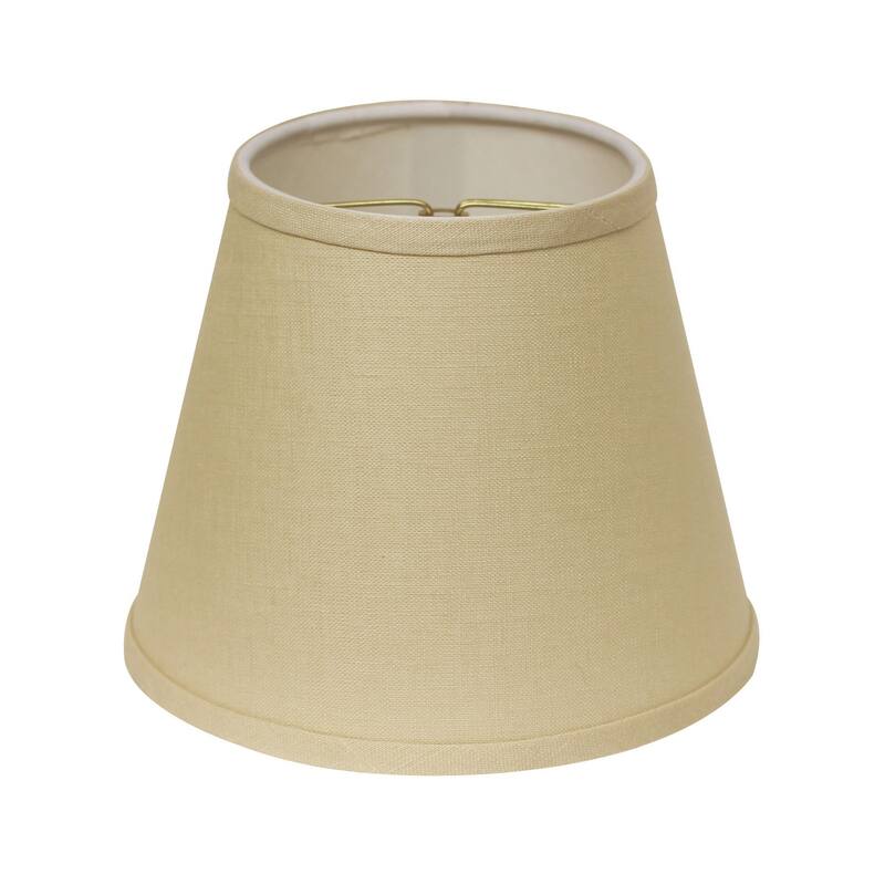 10" Parchment Biege Hardback Empire Linen Lampshade - 10" L x 10" W x 7.5" H - Beige - 10" L x 10" W x 7.5" H