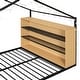 preview thumbnail 11 of 11, Full Size Metal House Bed Frame with Side Shelves and Warm LED Lights, Sturdy Playhouse Design